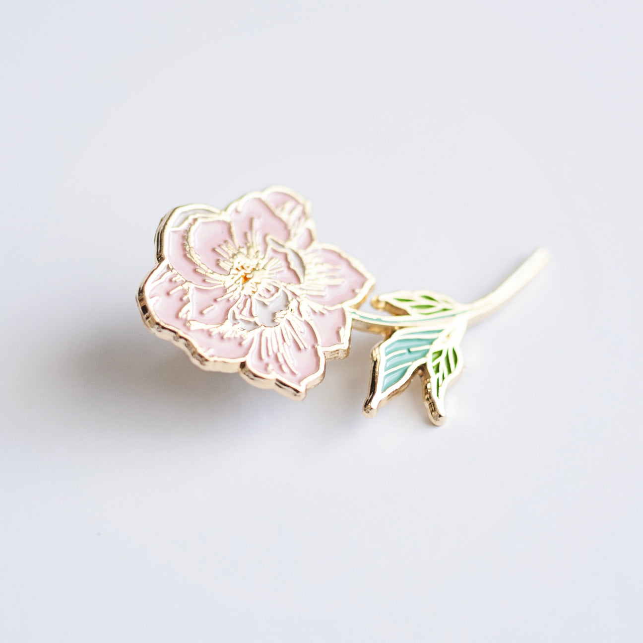 Pink Peony Enamel Pin