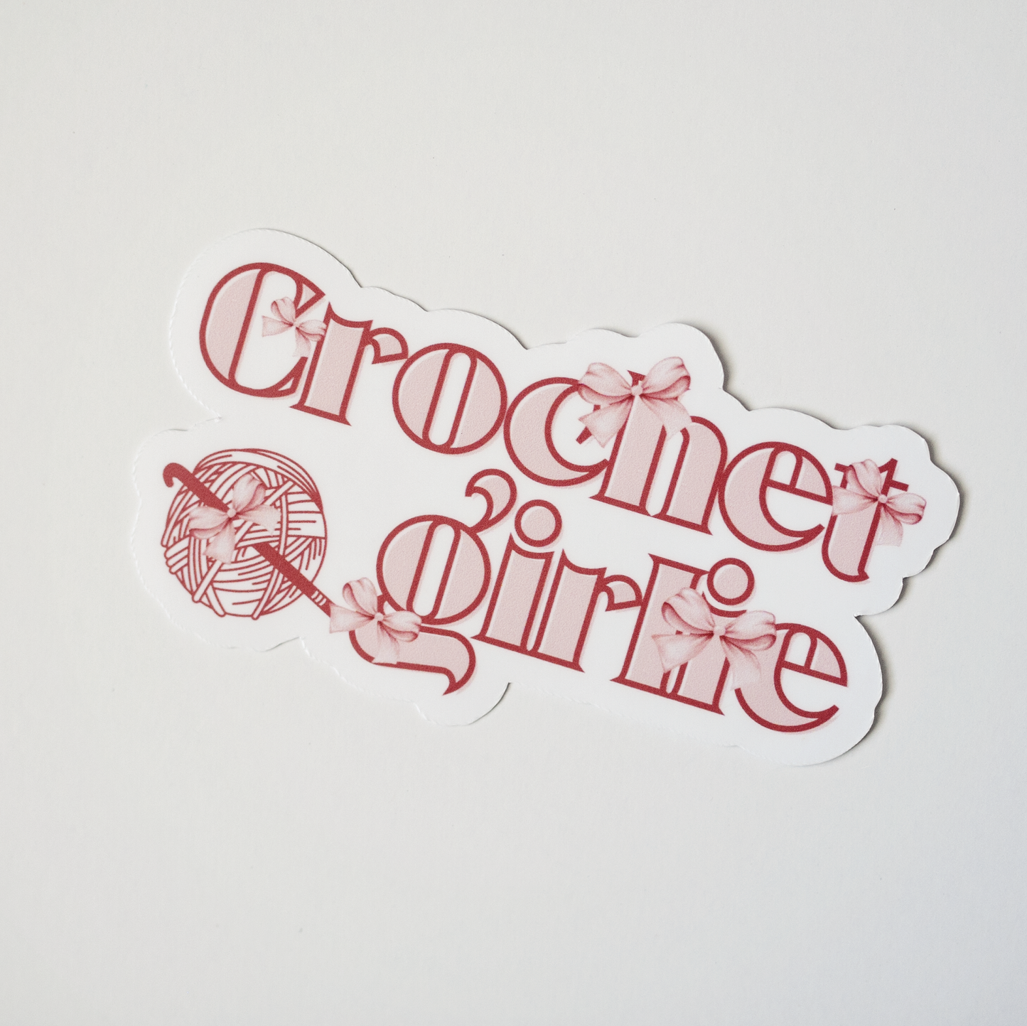 Crochet Girlie Matte Vinyl Sticker