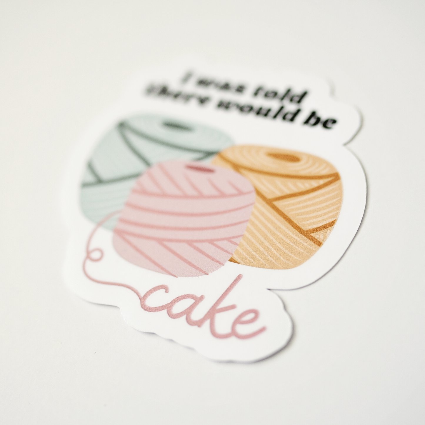 Yarn Cake Matte Vinyl Sticker