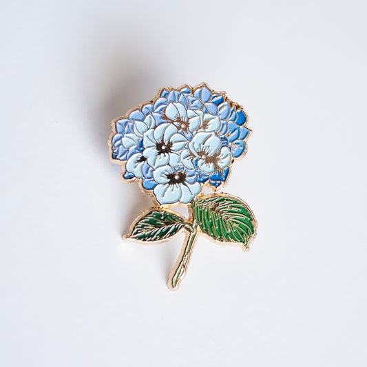 Blue Hydrangea Enamel Pin