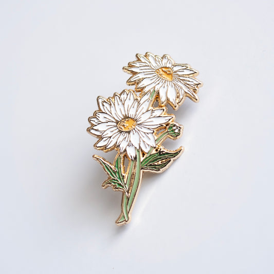 Daisy Enamel Pin