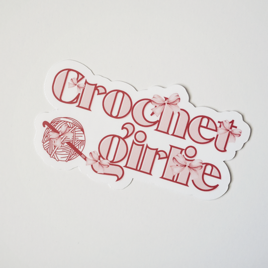 Crochet Girlie Matte Vinyl Sticker