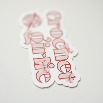 Crochet Girlie Matte Vinyl Sticker