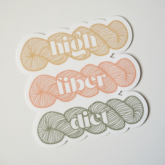 High Fiber Diet Matte Vinyl Sticker