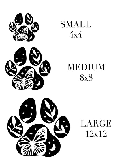 Dog Paw Vinyl Decal