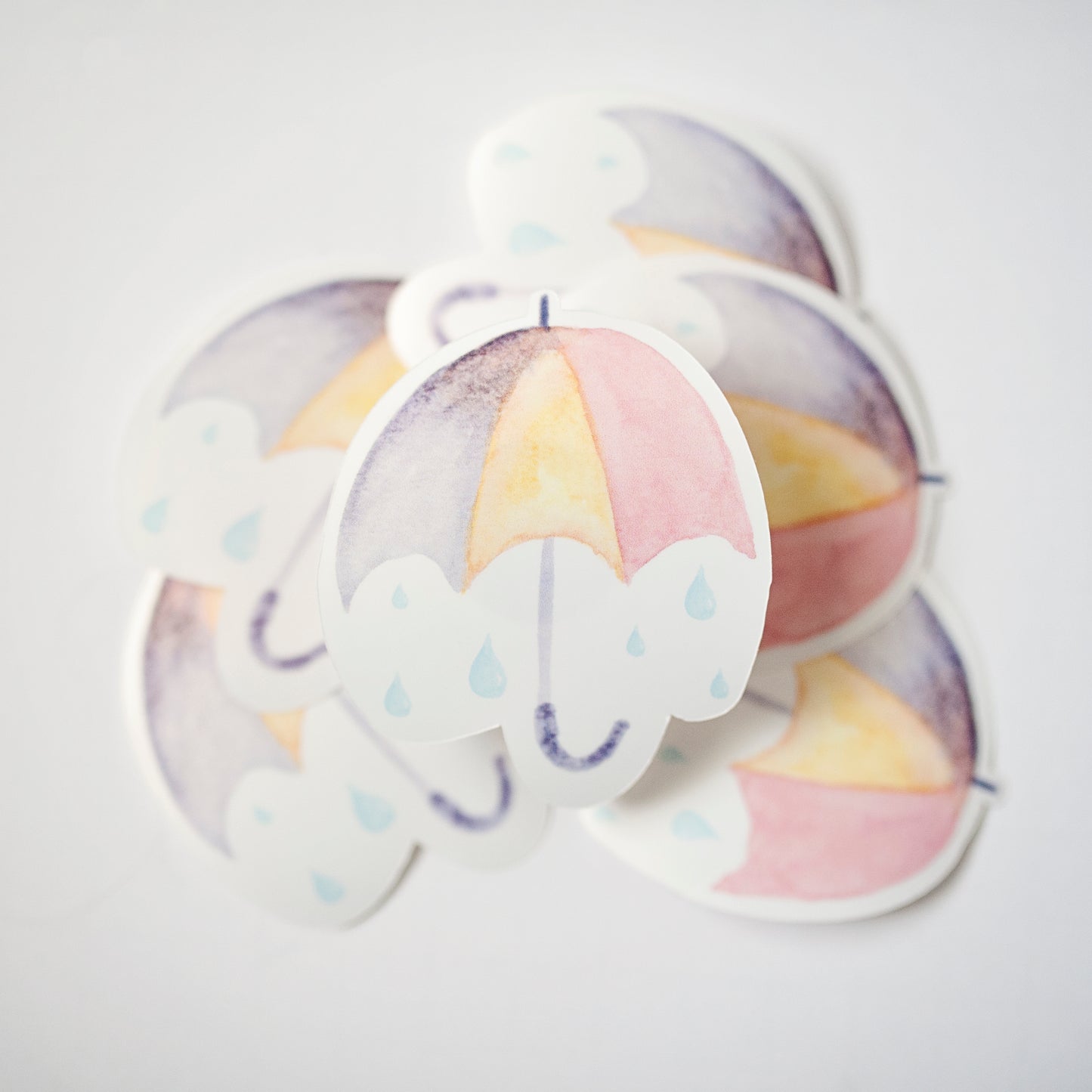 Rainy Day Watercolor Stickers