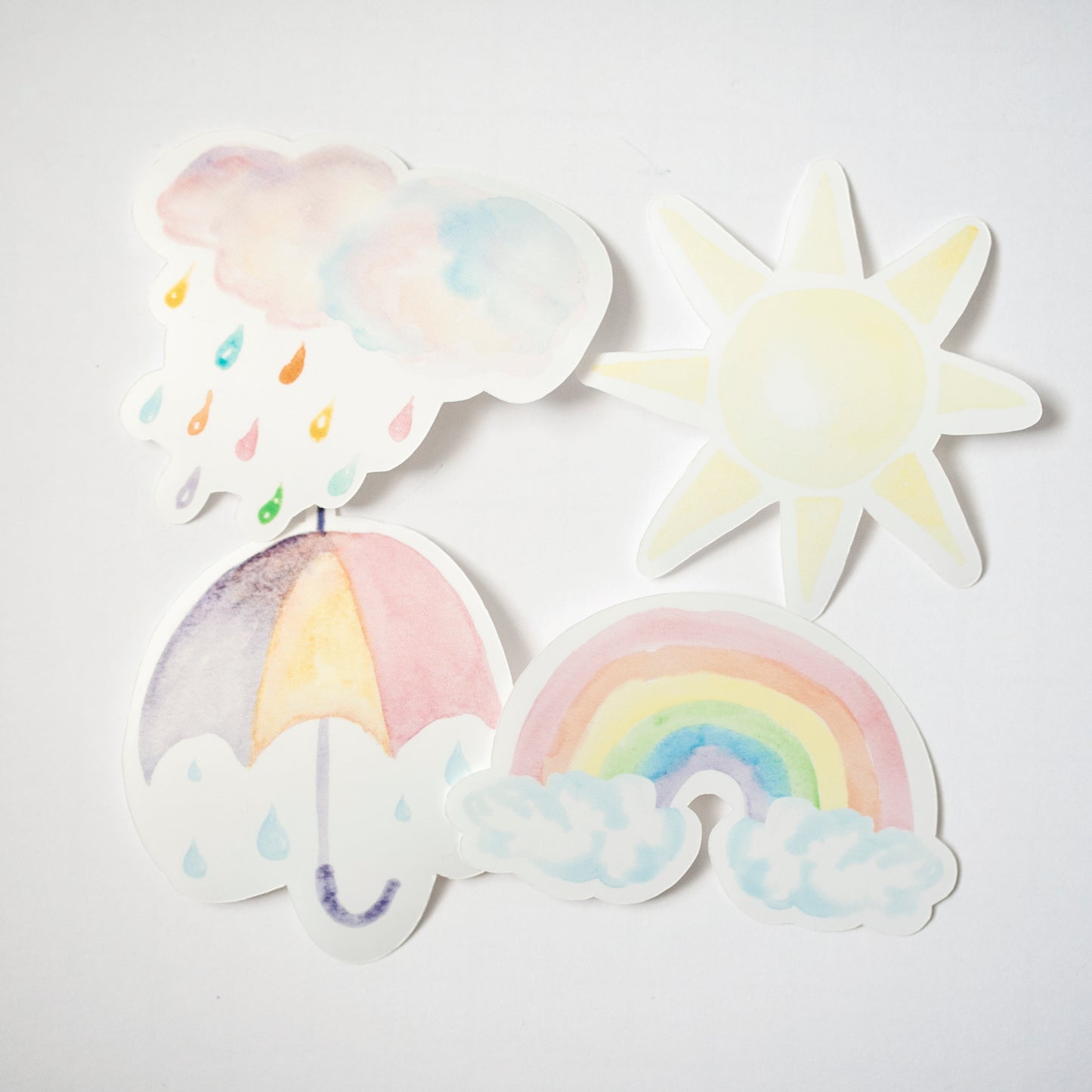 Rainy Day Watercolor Stickers