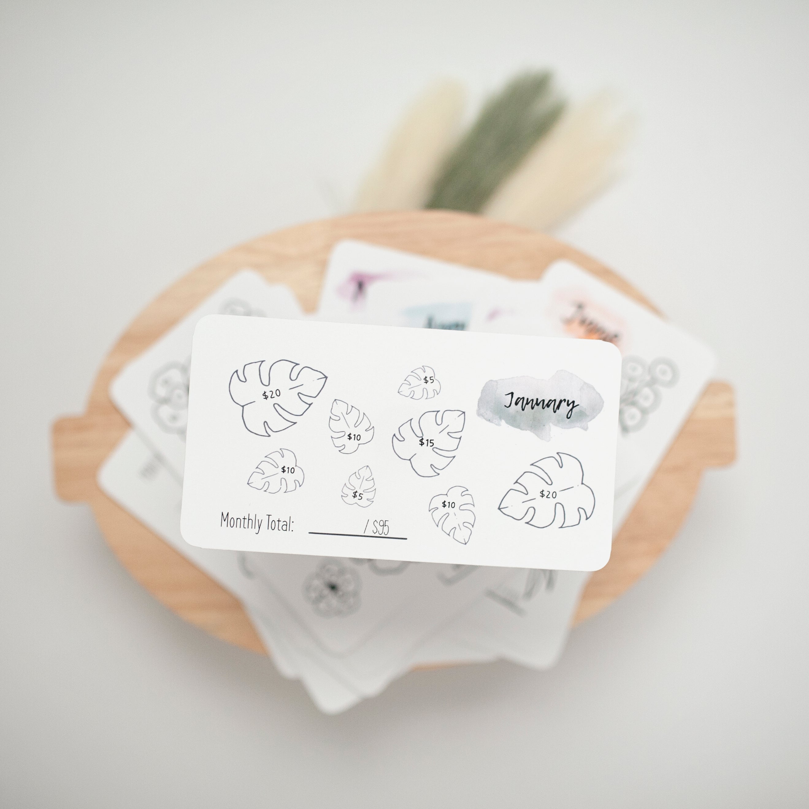 Save By Numbers .pdf A6 Botanical 12 Month Savings Challenge - Save By Number – SGDCreations